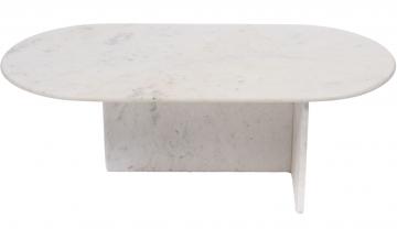 Table Basse Ovale Marbre Blanc Ombeline