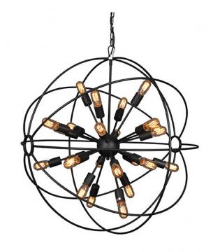 Lustre Sputnik Métal Gris ø100cm