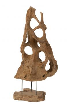 Décoration Cone Teck Naturel H100cm