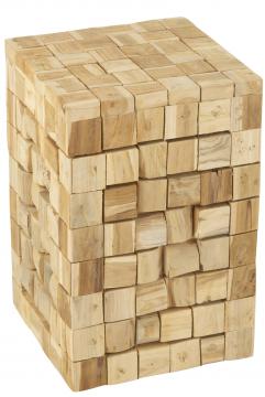 Table d'appoint / Tabouret Teck Naturel