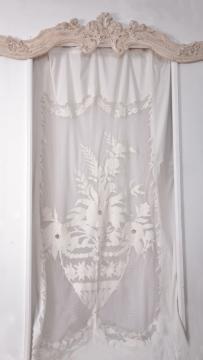 2 Rideaux Jardin Anglais Blanc Coquecigrues 130x300