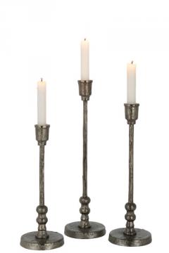 S/3 Chandeliers Becca Aluminium Noir