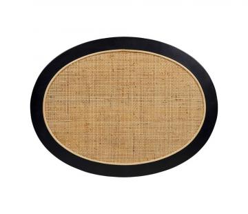 Table Basse Balamea Rotin Naturel Noir