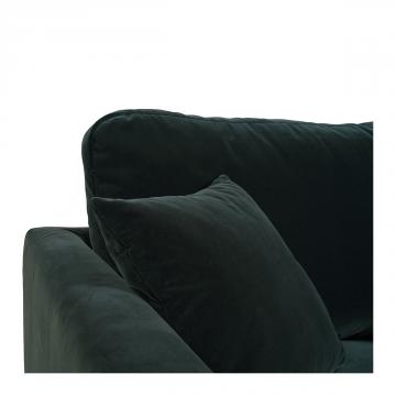 Fauteuil Angie Velours Vert Forêt Blanc d'Ivoire