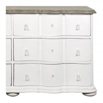 Commode 6 Tiroirs Carlotta Blanc Blanc d'Ivoire
