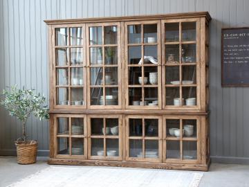 Vitrine 8 Portes Bois Naturel