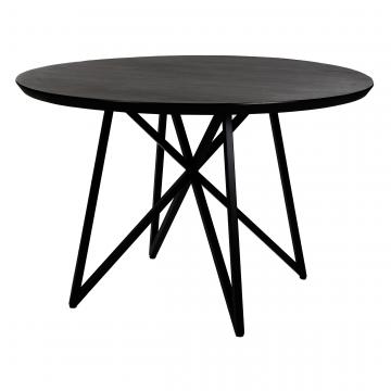 Table à Manger Ronde Acacia Noir Pomax