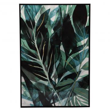 Cadre Toile Végétal Glossy Vert 80x120