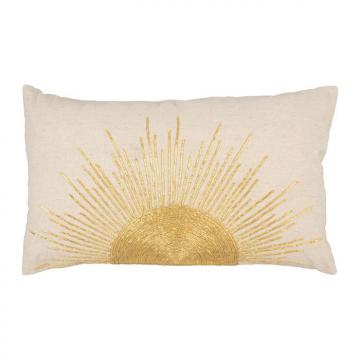 Coussin Soleil Or - Lin Naturel 30x50