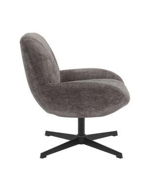 Fauteuil Smile Velours Gris Athezza