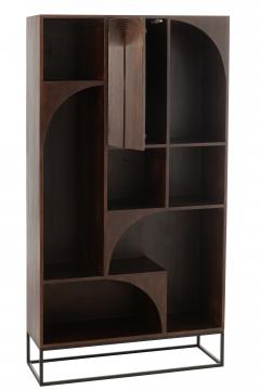 Bibliothèque Etagère Mode Manguier Brun