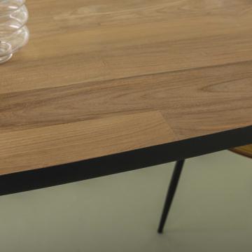 Table Bernard Teck Métal 220cm