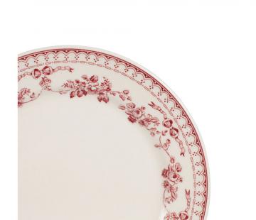 6 Assiettes Dessert Faustine Rouge Comptoir de Famille
