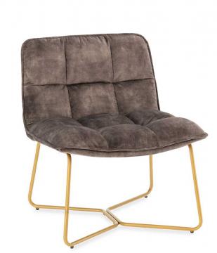 Fauteuil Velours Butano Anthracite Athezza
