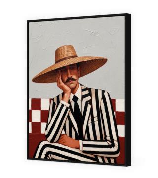 Toile Encadrée Tempérance Cadre Noir 104*144
