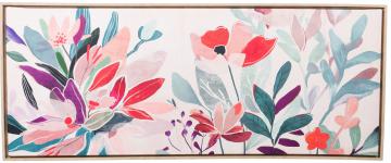 Cadre Toile Fleurs Aquarelle 150*60