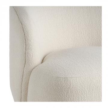 Fauteuil Lisette Bouclette Crème Pivotant