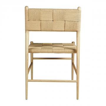 Chaise Juliette Bois Blond Cordes Nat Blanc d'Ivoire