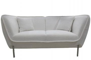 Canapé Provence Teddy Blanc Boucles 2 Places