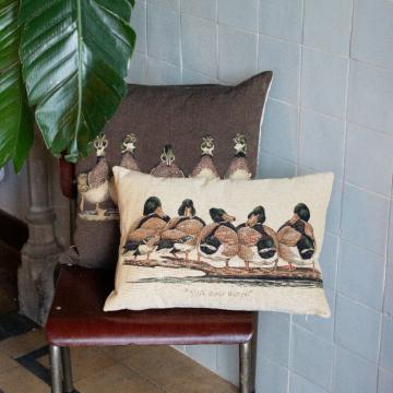 2 Coussins Gobelin Canards Bad Boys 30x45