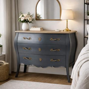 Commode 3 Tiroirs Murano Celeste