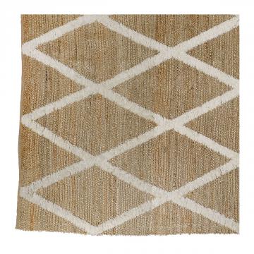 Tapis Soledad Jute/Laine Blanc d'Ivoire 300x200