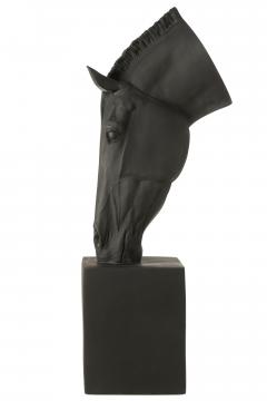 Cheval sur Base Noir/Noir H95cm