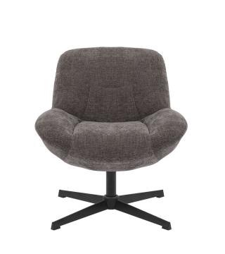 Fauteuil Smile Velours Gris Athezza