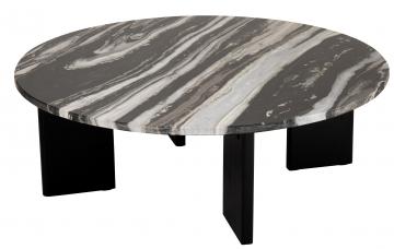 Table Basse Mathilde Marbre Noir Gris