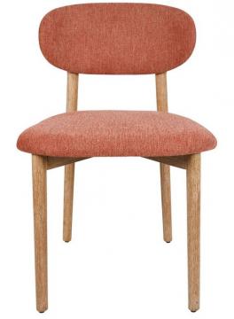 2 x Chaises Cautret Lin Terracotta Bois Naturel