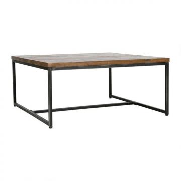Table Basse Carrée Bois Métal Circelle