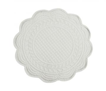 6 x Sets de Table Ronds Boutis Gris