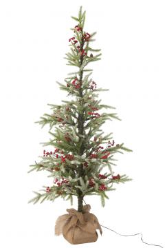 Sapin de Noël Led + Sac de Jute H150cm