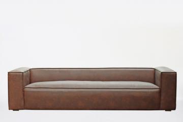 Canapé Moderne 4 Places Microfibres Marron 280cm