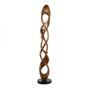 Sculpture Totem Moara Teck H123cm