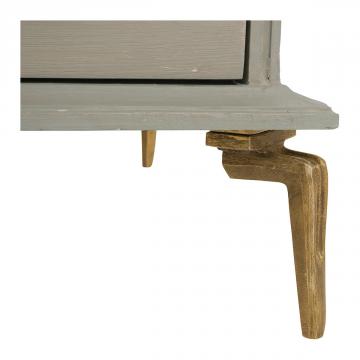 Commode 3 Tiroirs Gabrielle Taupe Blanc d'Ivoire