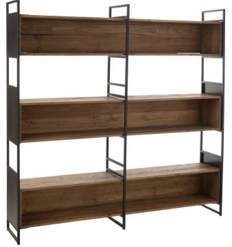 Etagère Indus Bois Recyclé Métal Noir GM