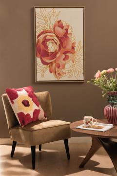 Toile Cadre Fleur 3D Gold 60*90