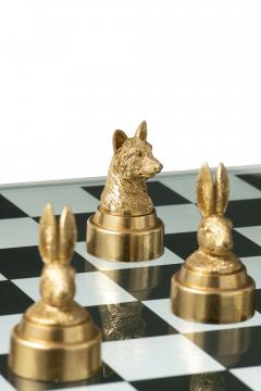Jeu d'Echec Animaux Or/Bronze