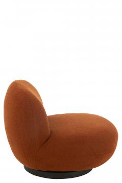 Fauteuil Pivotant Lounge Neige Terracotta