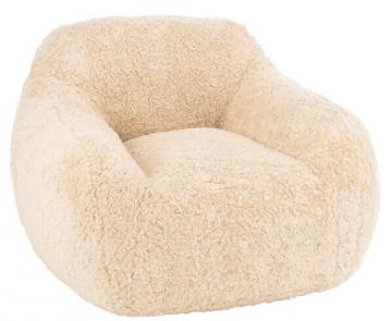 Fauteuil Cutie Shearl Fourrure Crème Foncé