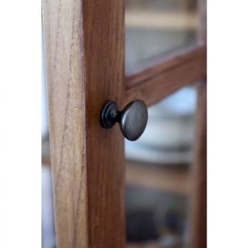 Vitrine Marseille 2 Portes Vitrées Bois Naturel
