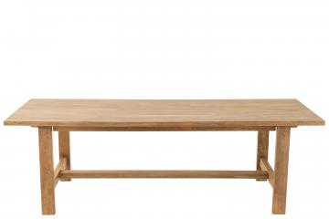 Table à Manger Rectangulaire Manguier Naturel 240cm