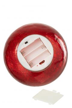 2 x Boules de Noël Verre Rouge ø25cm