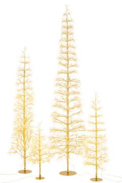 Sapin de Noël Doré Led Blanc Chaud H240cm