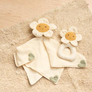 Doudou et Hochet Fleur Marguerite Enfant
