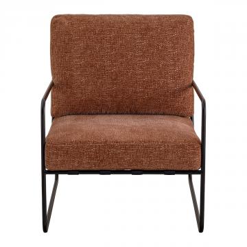 Fauteuil Gaspard Velours de Jacquard Bois de Rose Blanc d'Ivoire