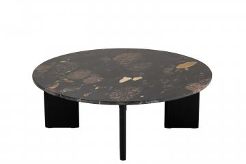 Table Basse Mathilde Marbre Noir Pêche