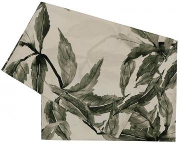 Chemin de Table Feuilles Vert Gris 50*160
