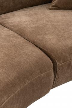 Canapé Contemporain 4/5 Places Velours Taupe